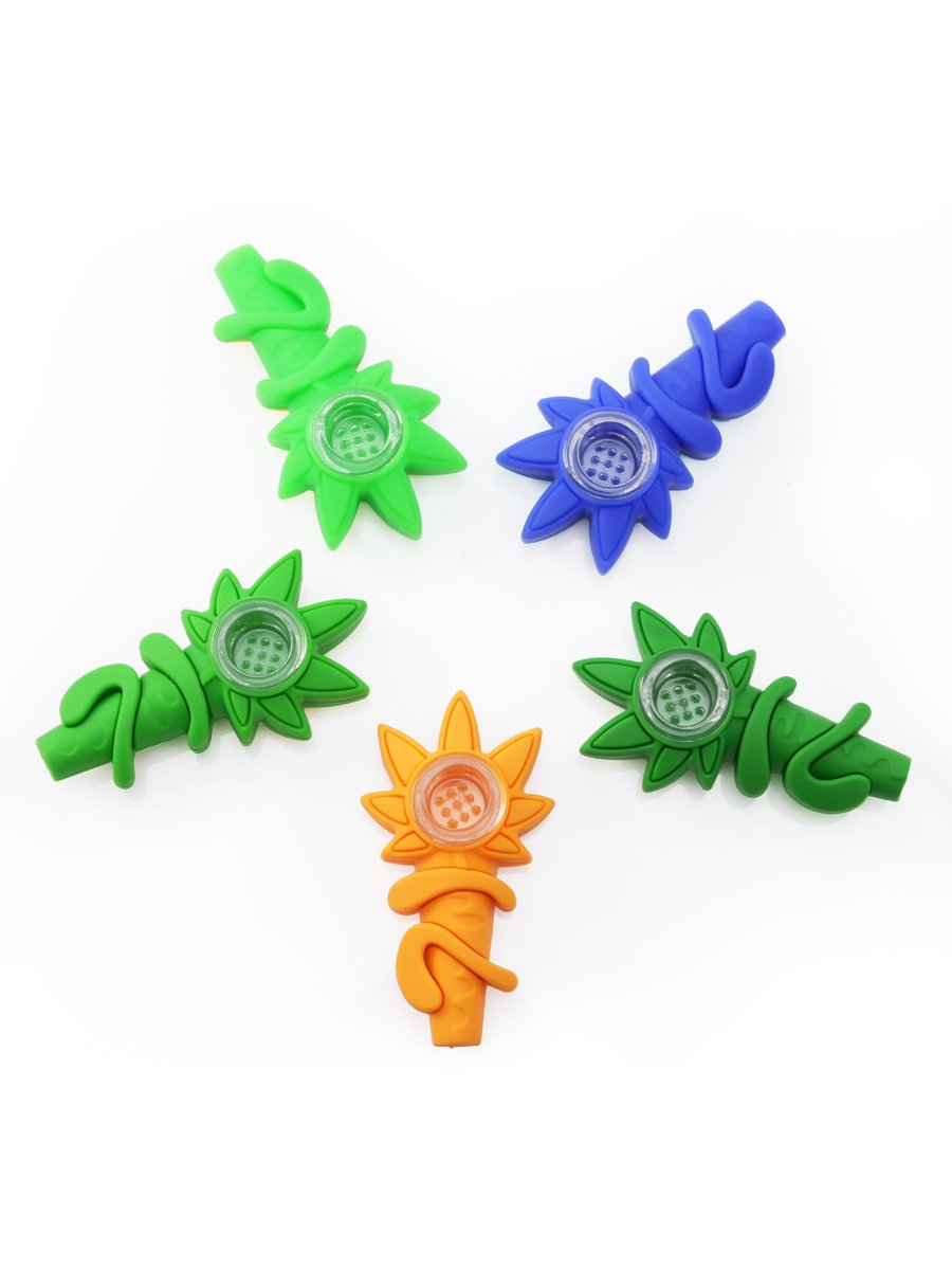 Silicone Hemp leaf Pipes Silicone Hemp leaf Pipes