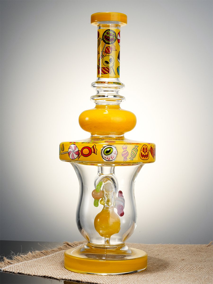 Lookah Bong 11" Cute Candy Stick Glass Water Pipe - Yellow, Colors: Yellow, 13 image Lookah Bong 11" Cute Candy Stick Glass Water Pipe - Yellow, Colors: Yellow, 13 image
