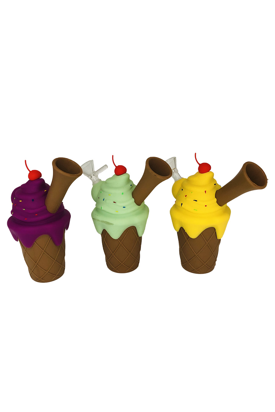 Cute Ice Cream Silicone Bong Cute Ice Cream Silicone Bong