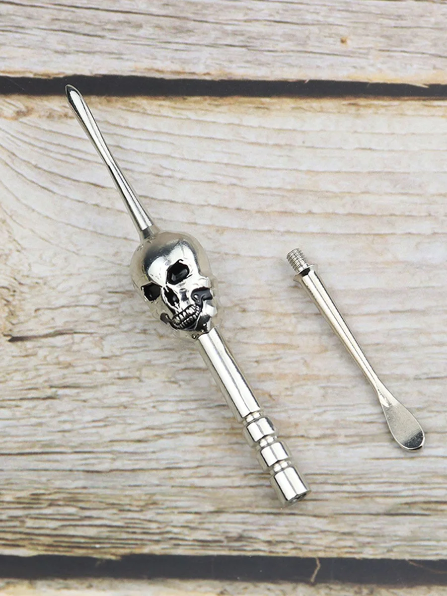 2 PCS Cool Skull Metal Dab Tools, 5 image 2 PCS Cool Skull Metal Dab Tools, 5 image