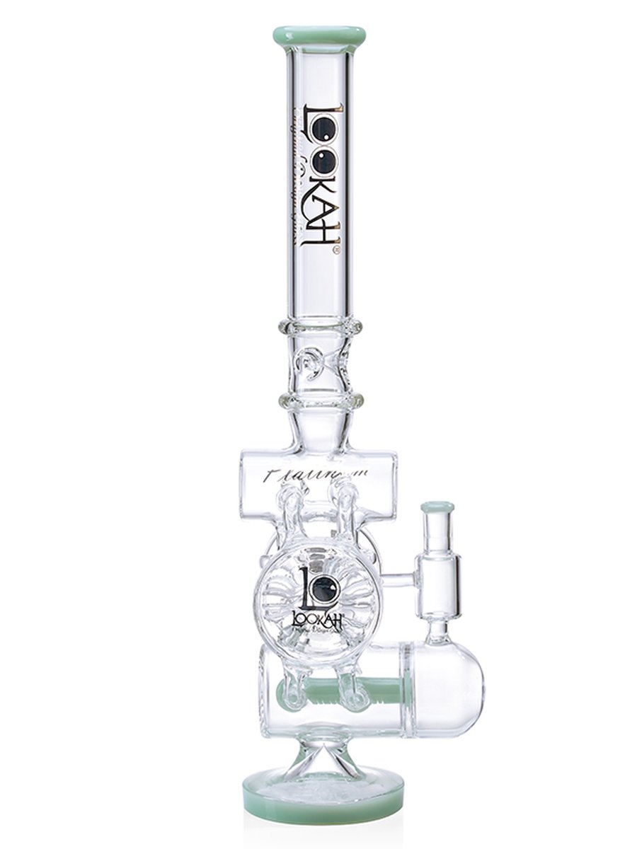 Lookah Bong 21" Glass Recycler Super Filtration Ice Water Pipe - Clear Black, Colors: Clear Black, 10 image Lookah Bong 21" Glass Recycler Super Filtration Ice Water Pipe - Clear Black, Colors: Clear Black, 10 image