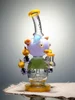 Lookah 9.5" Small Cute Piggy Glass Bong Purple Side Lookah 9.5" Small Cute Piggy Glass Bong Purple Side