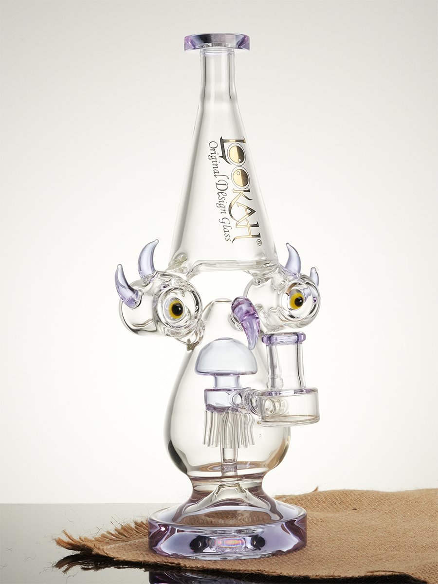 11.6 " Recycler Color Rim Big Eyes Bong - purple, Colors: Purple, 2 image
