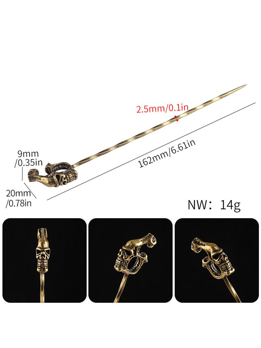 Brass Cigar Pin & Draw Tool, Attribute: Tiger , 3 image Brass Cigar Pin & Draw Tool, Attribute: Tiger , 3 image