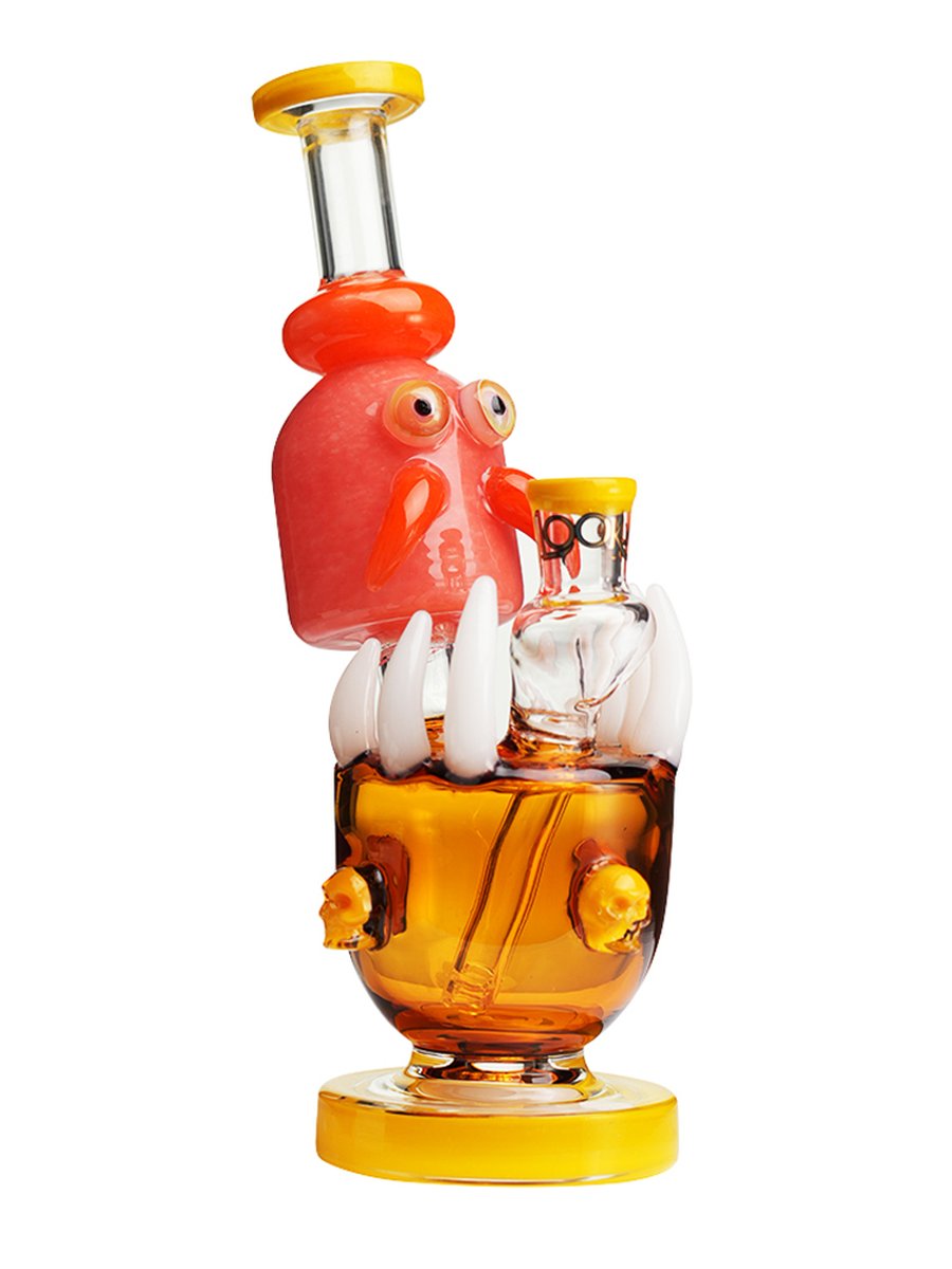 Lookah Bong 9.6" Cute Critter Octopus Dab Rig - Drak Blue, Colors: Dark Blue, 7 image