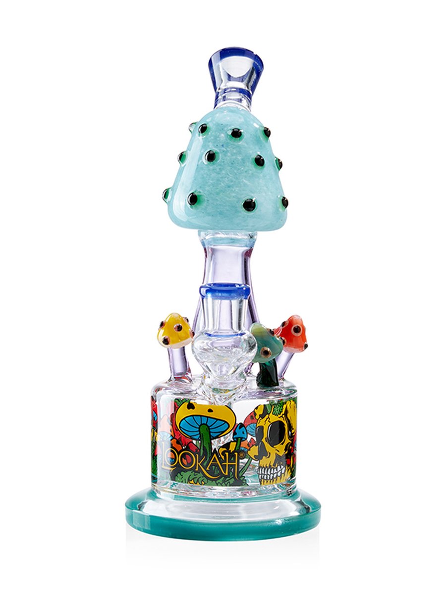 10" Cute Mushroom Dab Rig, Colors: Dark Blue, 2 image 10" Cute Mushroom Dab Rig, Colors: Dark Blue, 2 image