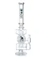 Lookah Bong 21" Glass Recycler Super Filtration Ice Water Pipe, Colors: Clear