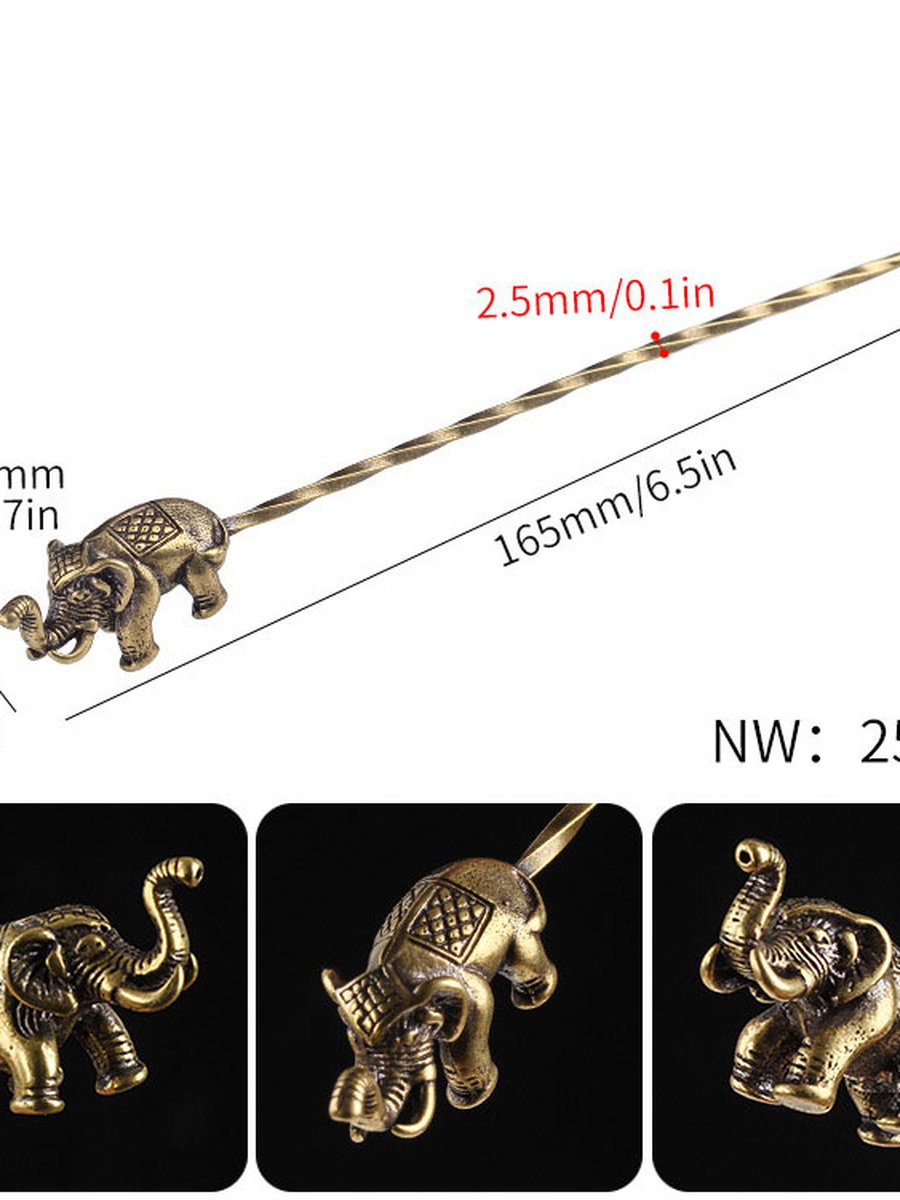 Brass Cigar Pin & Draw Poker, Attribute: Lion, 3 image Brass Cigar Pin & Draw Poker, Attribute: Lion, 3 image