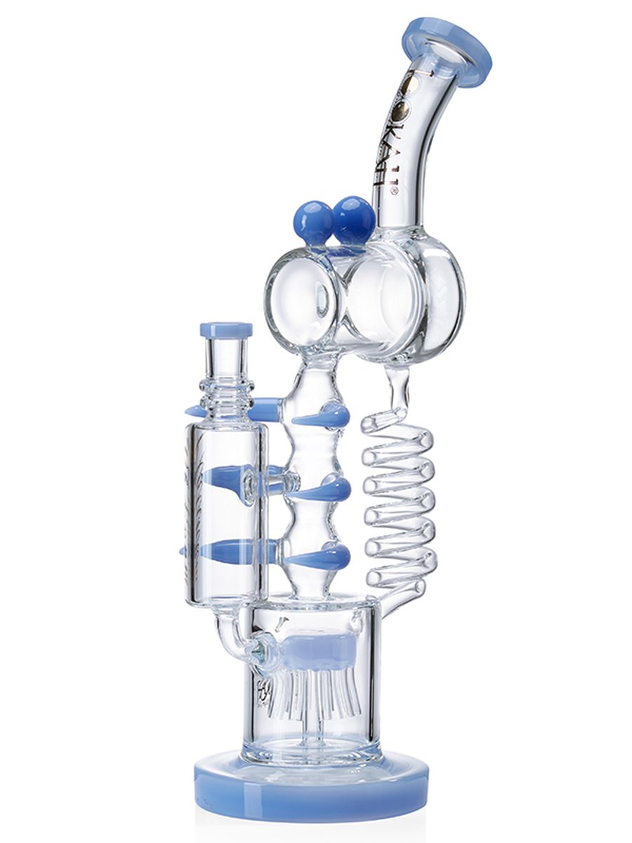 14" Cool Recycler Bong | Helix Water Pipe | Dual chamber Precolator, Colors: Black, 3 image 14" Cool Recycler Bong | Helix Water Pipe | Dual chamber Precolator, Colors: Black, 3 image