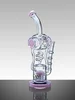 14.4" Best Glass Recycler Bong | Helix Water Pipe | Dual Chamber Percolator