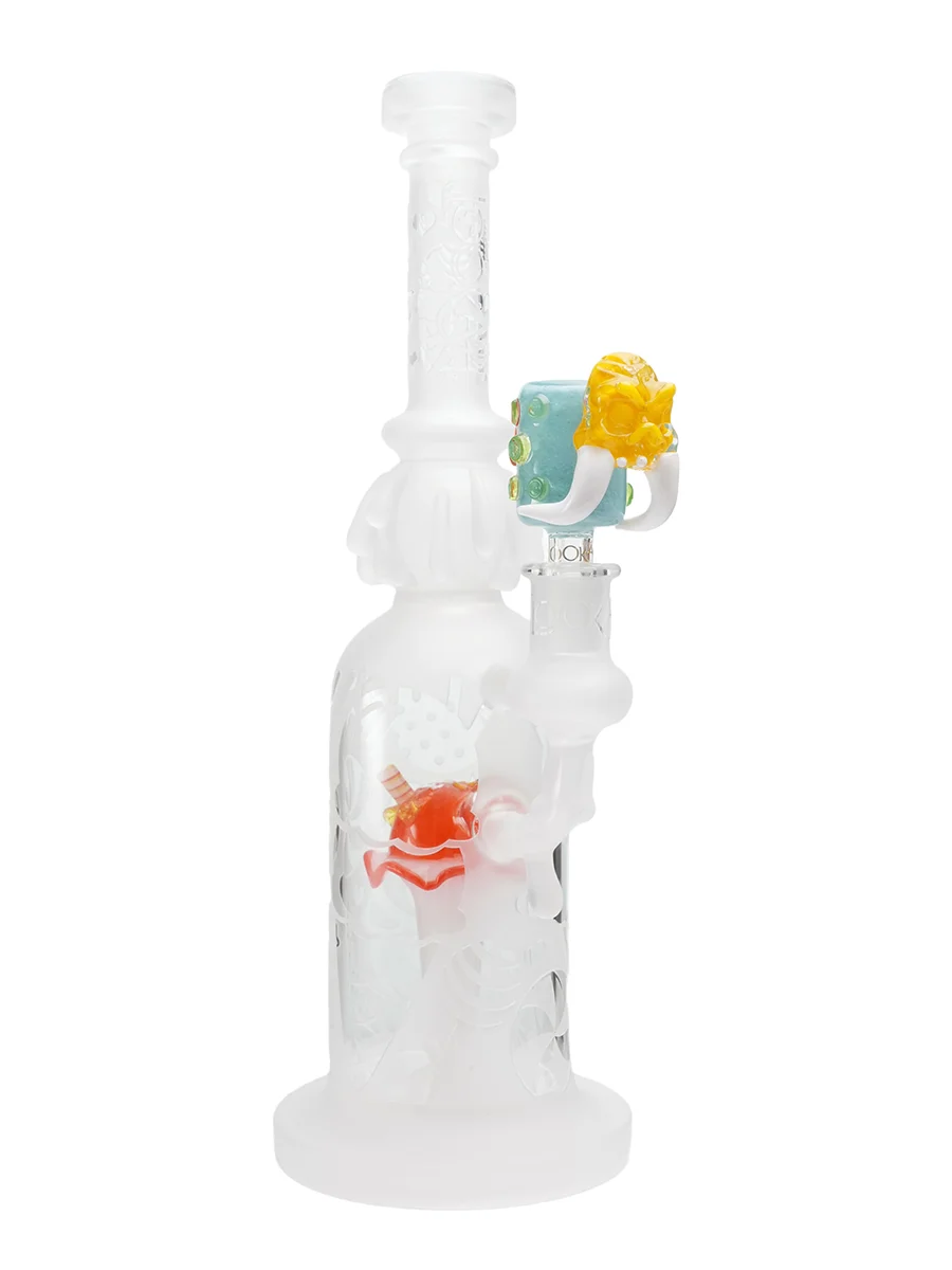 Light blue Fangs Skull Glass Bowl3