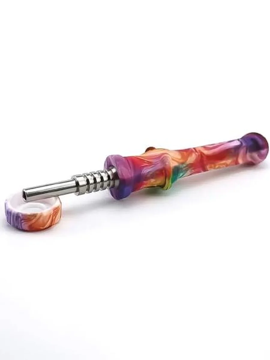 Silicone Nectar Collector with 14MM Titanium Nail Silicone Nectar Collector with 14MM Titanium Nail