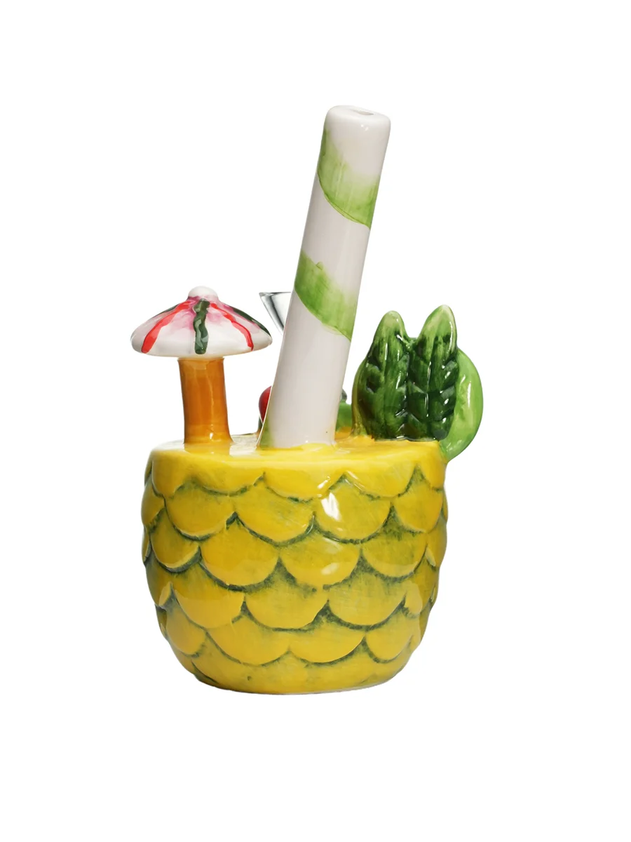 Pineapple Fancy Drink Ceramic Water Pipe, 5 image Pineapple Fancy Drink Ceramic Water Pipe, 5 image