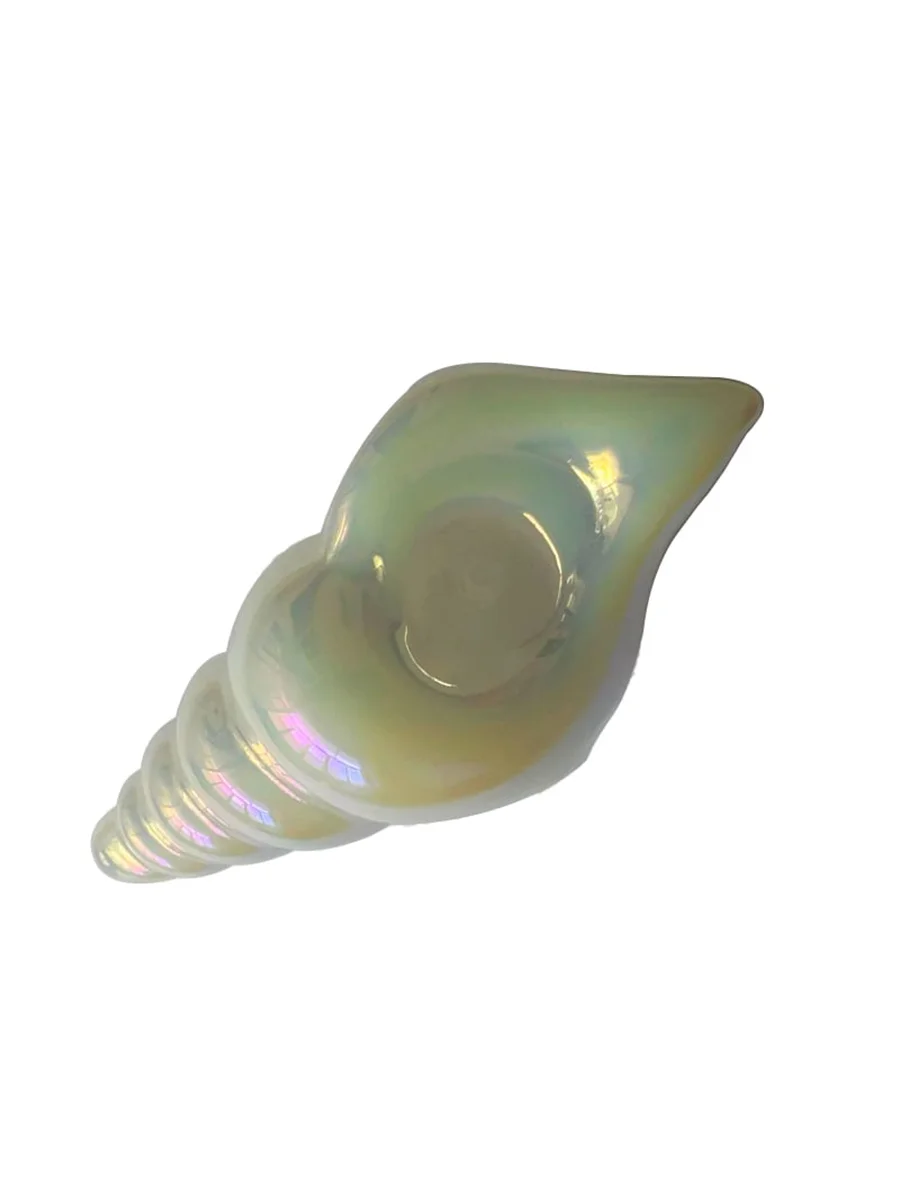 Electroplated Conch Glass Pipe  Side Electroplated Conch Glass Pipe  Side