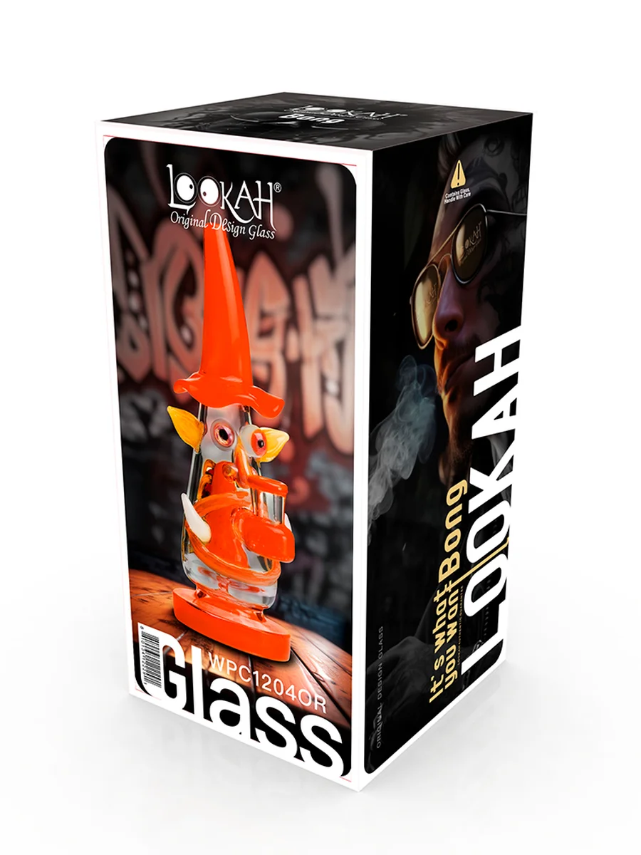 LOOKAH Rig 9" Mini Wizard Glass Dab Rig, Colors: Green, 2 image LOOKAH Rig 9" Mini Wizard Glass Dab Rig, Colors: Green, 2 image