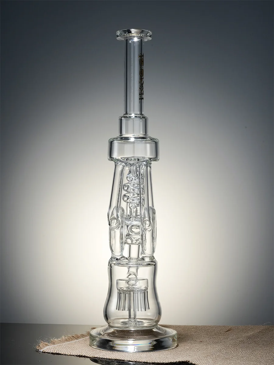 Lookah Bong 15.7" Heavy-Duty Recycler Water Pipe, Colors: Clear, 9 image Lookah Bong 15.7" Heavy-Duty Recycler Water Pipe, Colors: Clear, 9 image