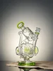 Lookah Bong 9.85" Recycler Glass Soccer Water Pipe, Colors: Green, 6 image
