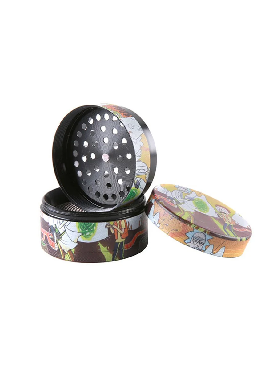 4 Layers Morty Rick Pattern Herb Grinder3