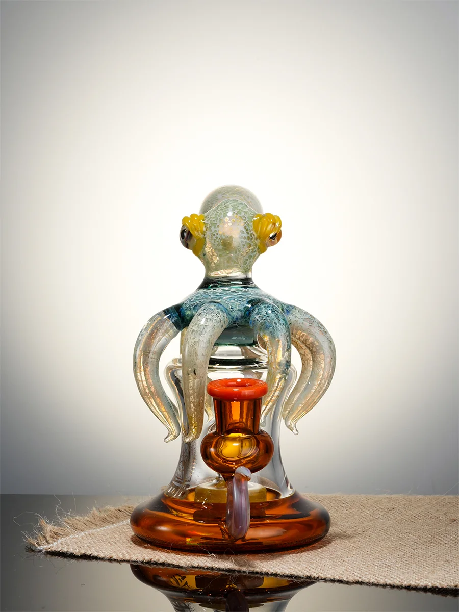 6.5" Cool Novelty Mini Octopus Glass Bong7 6.5" Cool Novelty Mini Octopus Glass Bong7