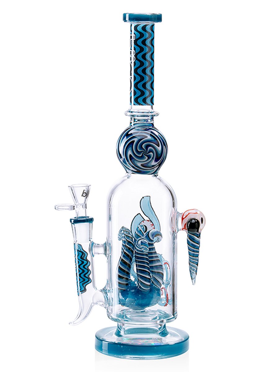 Lookah Bong 13.5 " Cute Anime Octopus Bubble Bong Water Pipe - Blue, Colors: Blue, 2 image Lookah Bong 13.5 " Cute Anime Octopus Bubble Bong Water Pipe - Blue, Colors: Blue, 2 image