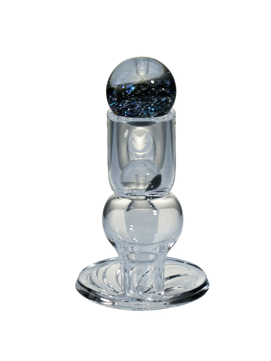 14MM Conical Quartz Banger with Marble Ball Top, 2 image