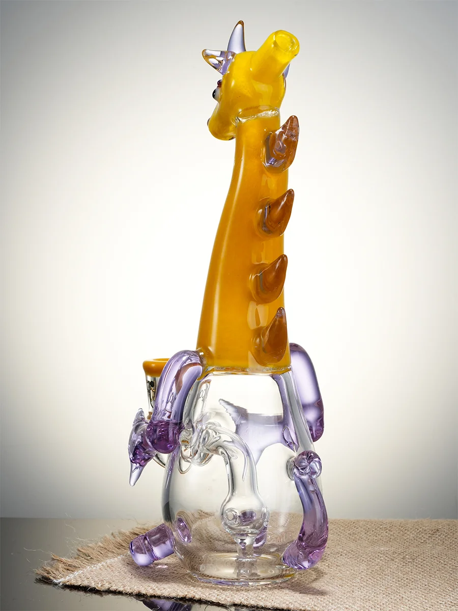 Yellow Lookah Bong 8.6" Mini Cute Elegant Hippo Glass Water Pipe4 Yellow Lookah Bong 8.6" Mini Cute Elegant Hippo Glass Water Pipe4