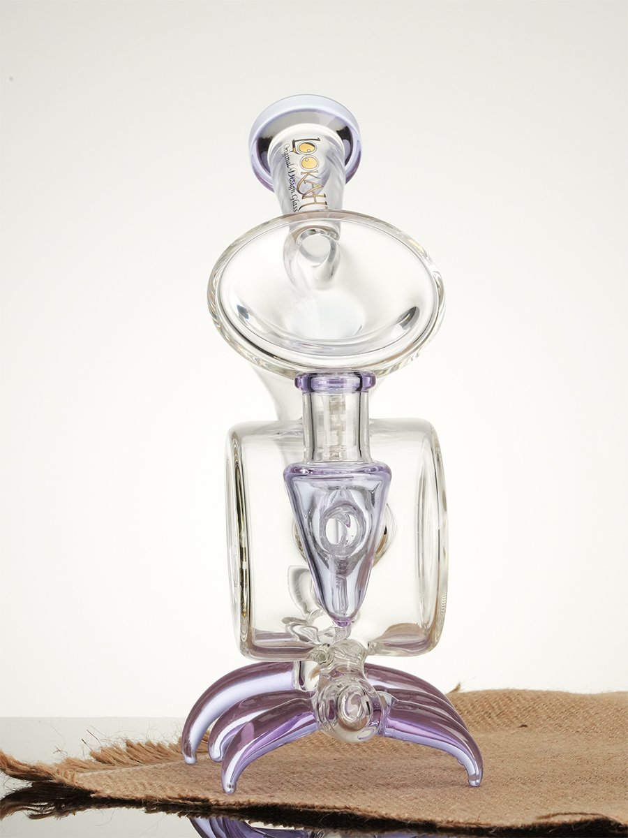 Lookah Bong 9" Mini Cool Recycler Alien Stalker Water Pipe Purple, Colors: Purple, 4 image Lookah Bong 9" Mini Cool Recycler Alien Stalker Water Pipe Purple, Colors: Purple, 4 image