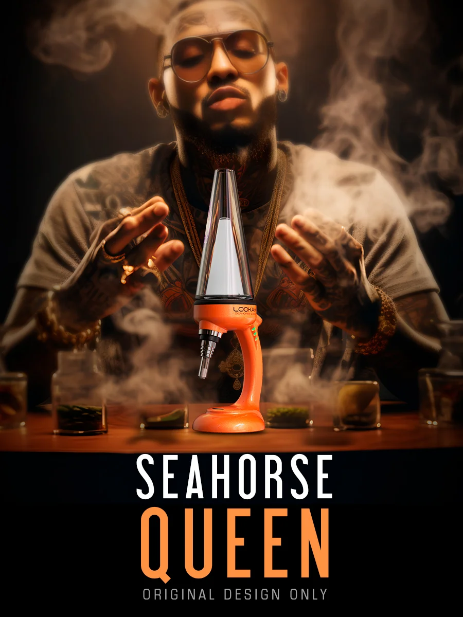 LOOKAH Seahorse Queen Electric Nectar Collector Bubbler Scene