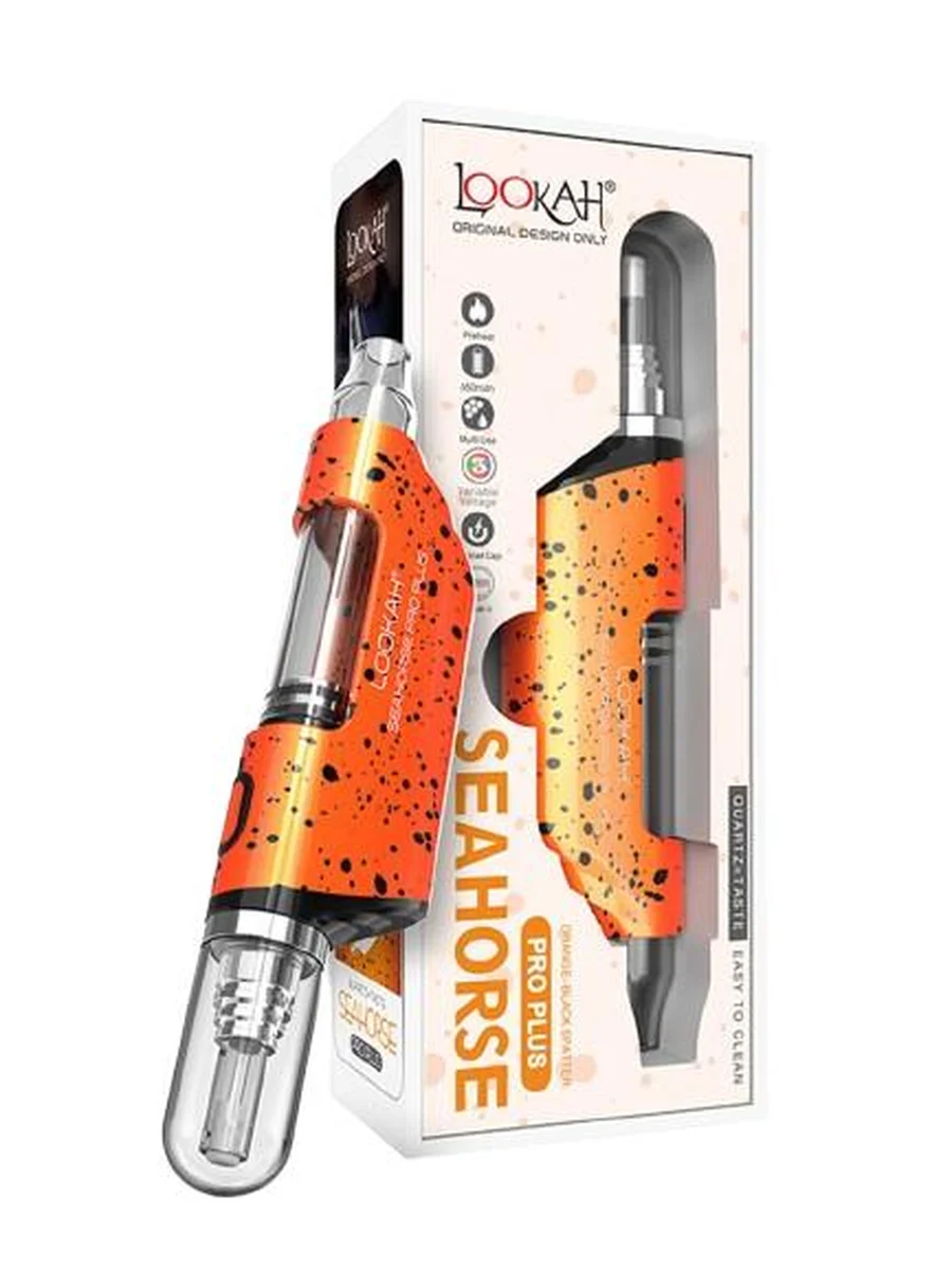 Seahorse Pro Plus Dab Pen Kit Orange black Spatte Seahorse Pro Plus Dab Pen Kit Orange black Spatte