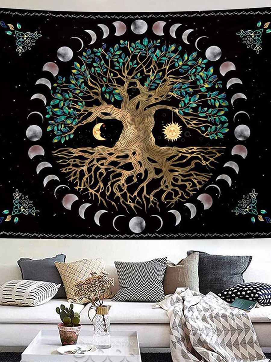 Tree of Life Tapestry, Size: 59.06x51.18inch, 6 image Tree of Life Tapestry, Size: 59.06x51.18inch, 6 image