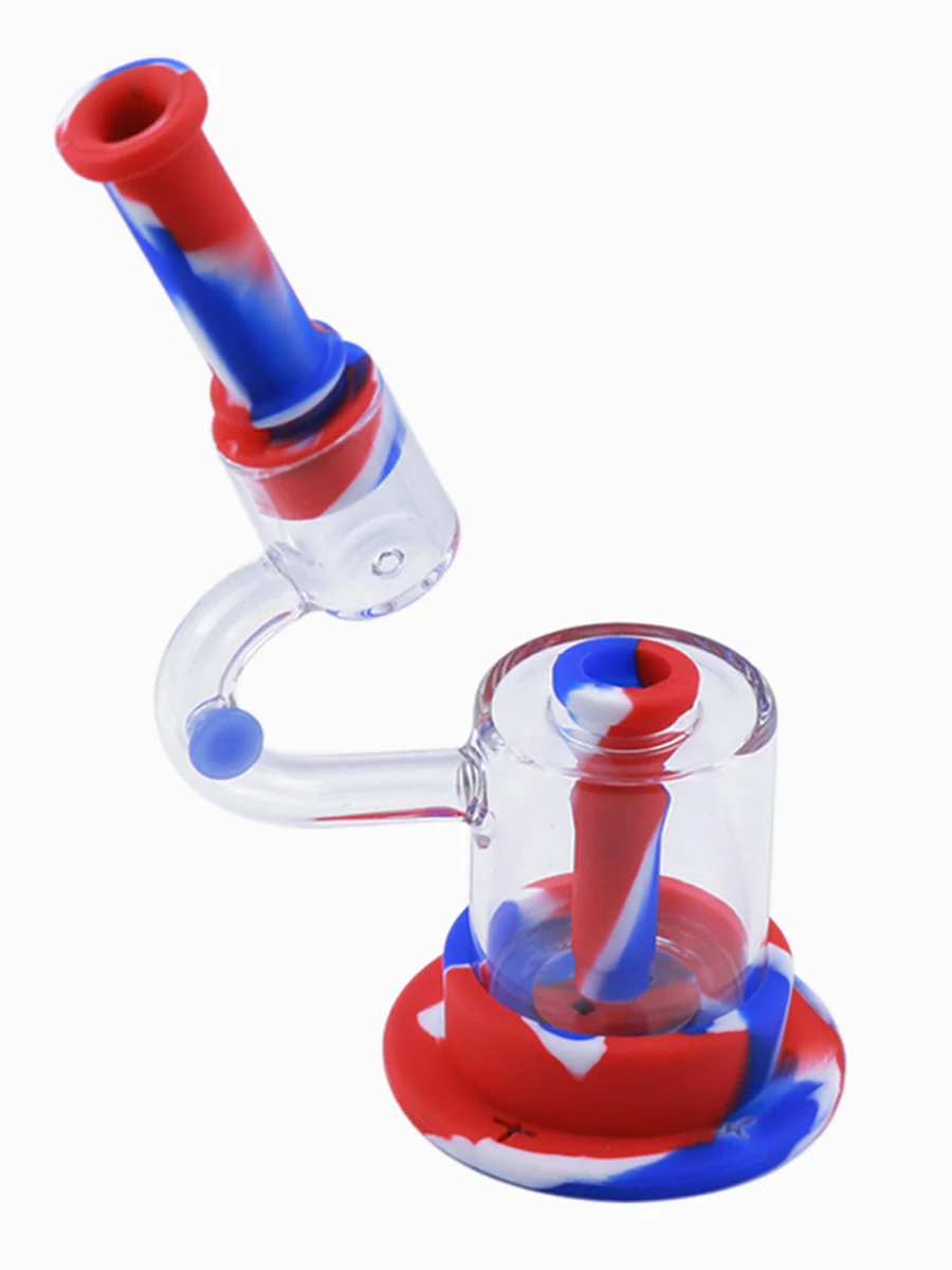 LED Light Silicone Glass Bong