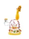 Lookah Bong 9" Cute Mushroom Clear Water Pipe, Colors: Yellow