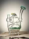 Lookah Bong 9&quot; Cute Recycler Double Chamber Percolator Water Pipe - Clear Green