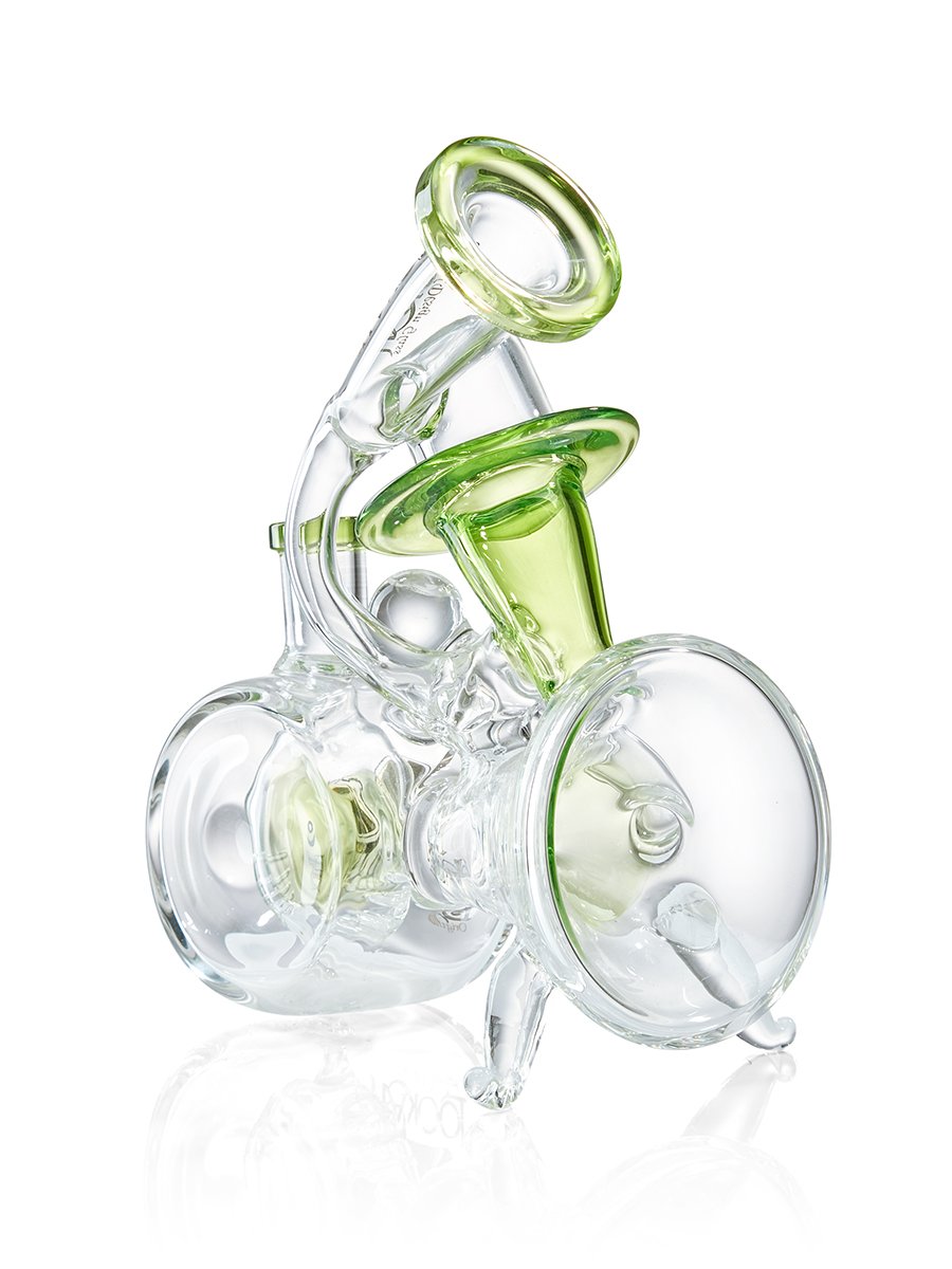 top recycler portable dab rig green back top recycler portable dab rig green back