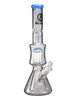 17" Big Mom Double Tree Perc Ice Beaker Glass Bong, Color: Jade Blue, 6 image 17" Big Mom Double Tree Perc Ice Beaker Glass Bong, Color: Jade Blue, 6 image