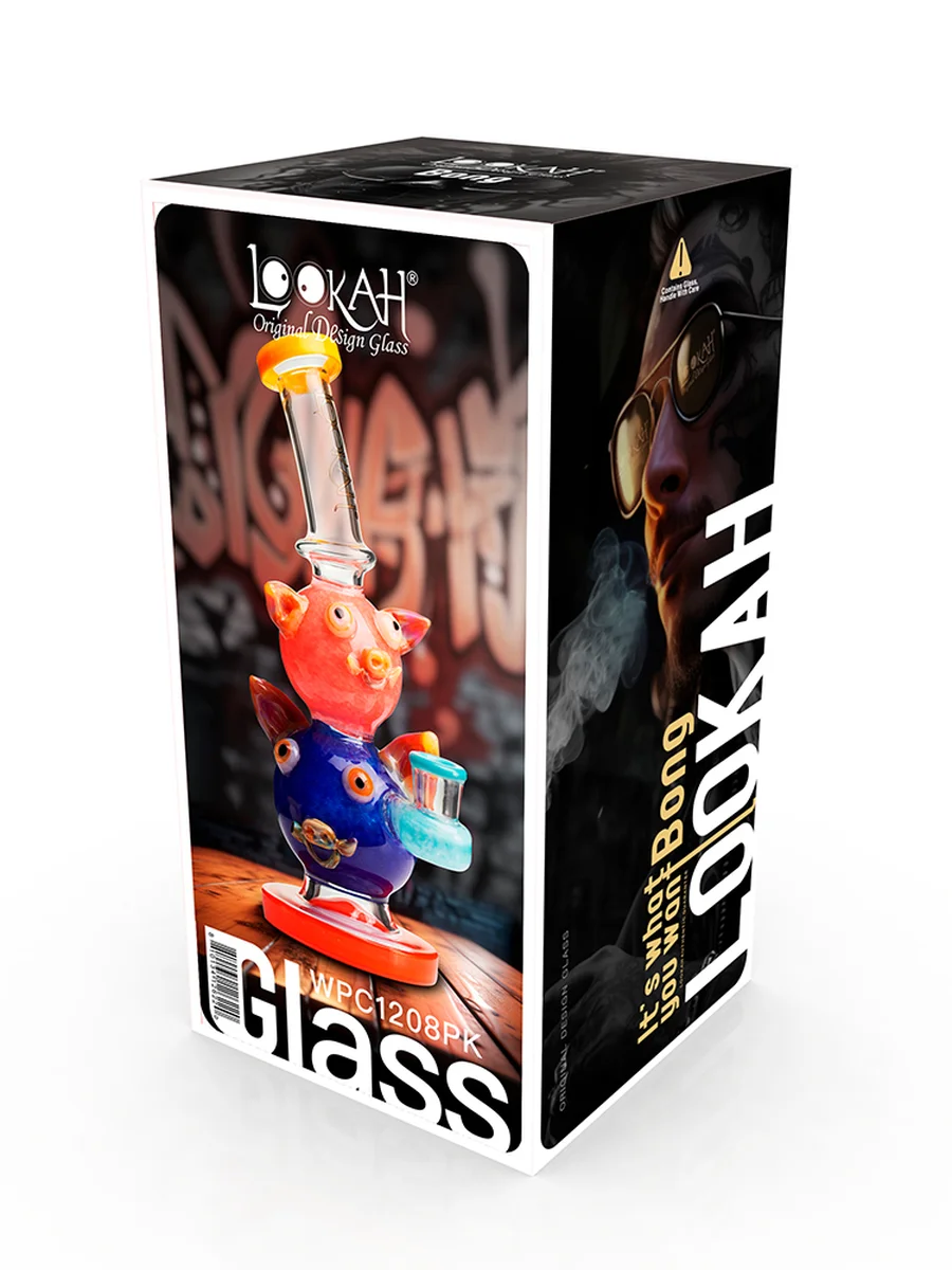 cute double piggy lovely dab rig pink package