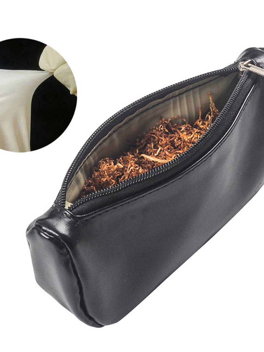 Leather Smoking Pipe Bag with Tobacco Pouch, 4 image