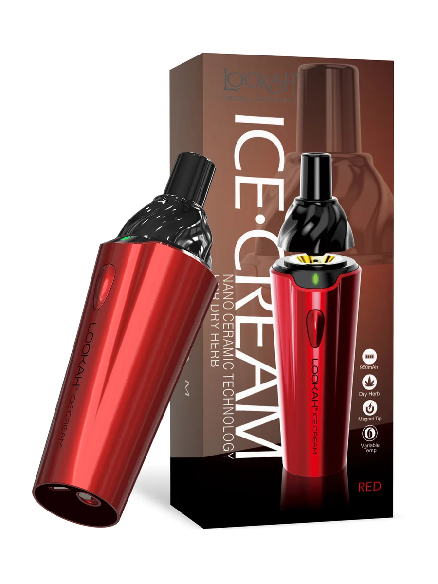 Lookah Ice Cream Dry Herb Vaporizer, Color: Red, 7 image Lookah Ice Cream Dry Herb Vaporizer, Color: Red, 7 image