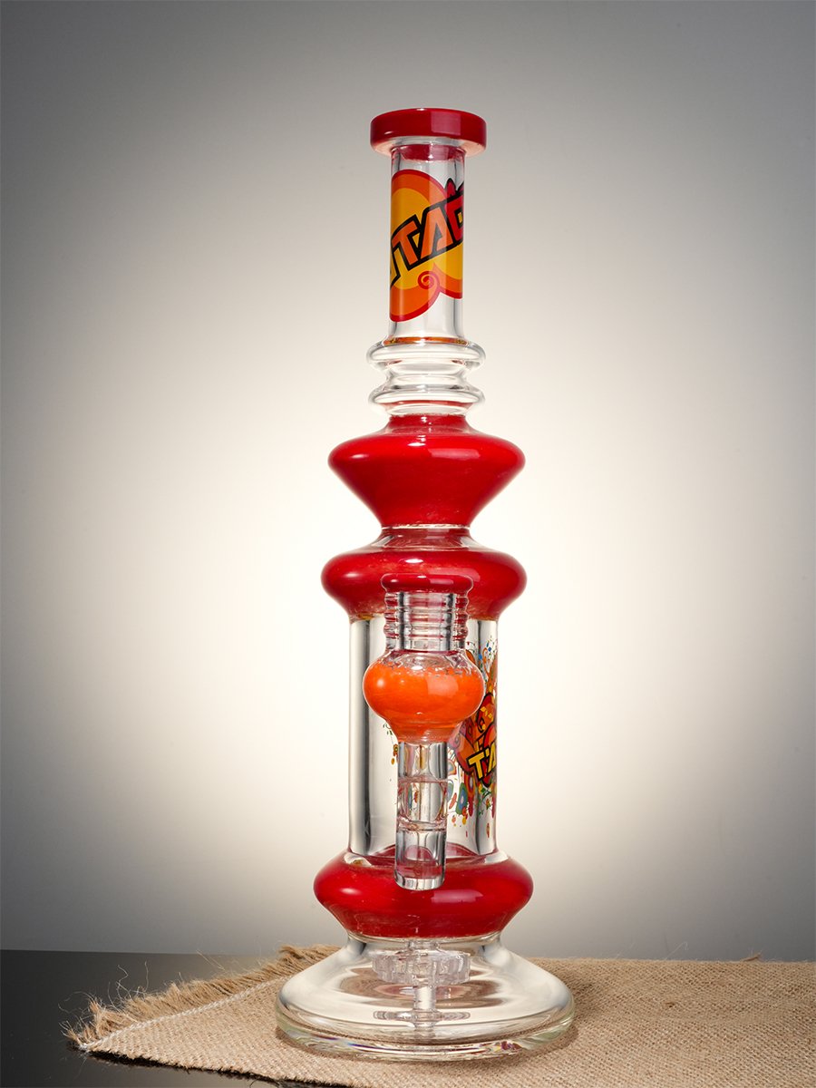 11.5" 2-Rim Slitted Disc Perc Bong, 3 image 11.5" 2-Rim Slitted Disc Perc Bong, 3 image