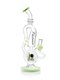 Lookah Bong 14" Disc Perc Saxophone Donut Recycler Water Pipe, Colors: Green