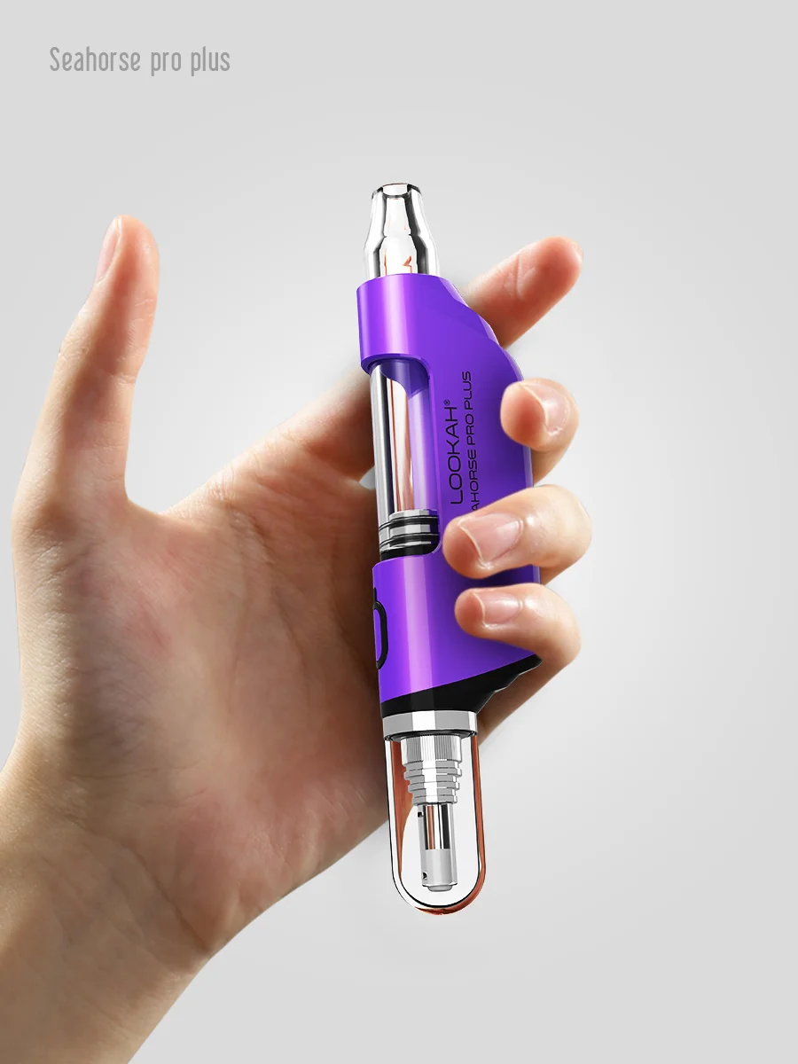 Lookah Seahorse Pro Plus Electric Nectar Collector | Dab Pen & Wax Pen, Color: Purple-Black Spatter, 3 image Lookah Seahorse Pro Plus Electric Nectar Collector | Dab Pen & Wax Pen, Color: Purple-Black Spatter, 3 image