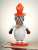 Lookah 8" Mini Funny Snowman Glass Bong, Colors: Orange, 2 image