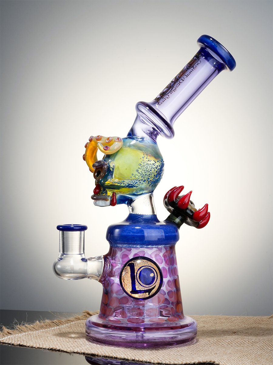 10" Cool Skull Octopus Tentacle Bong, Color: Purple, 2 image