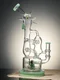 Lookah Bong 12.6" Rooster Head Recycler Water Pipe, Colors: Milk Green
