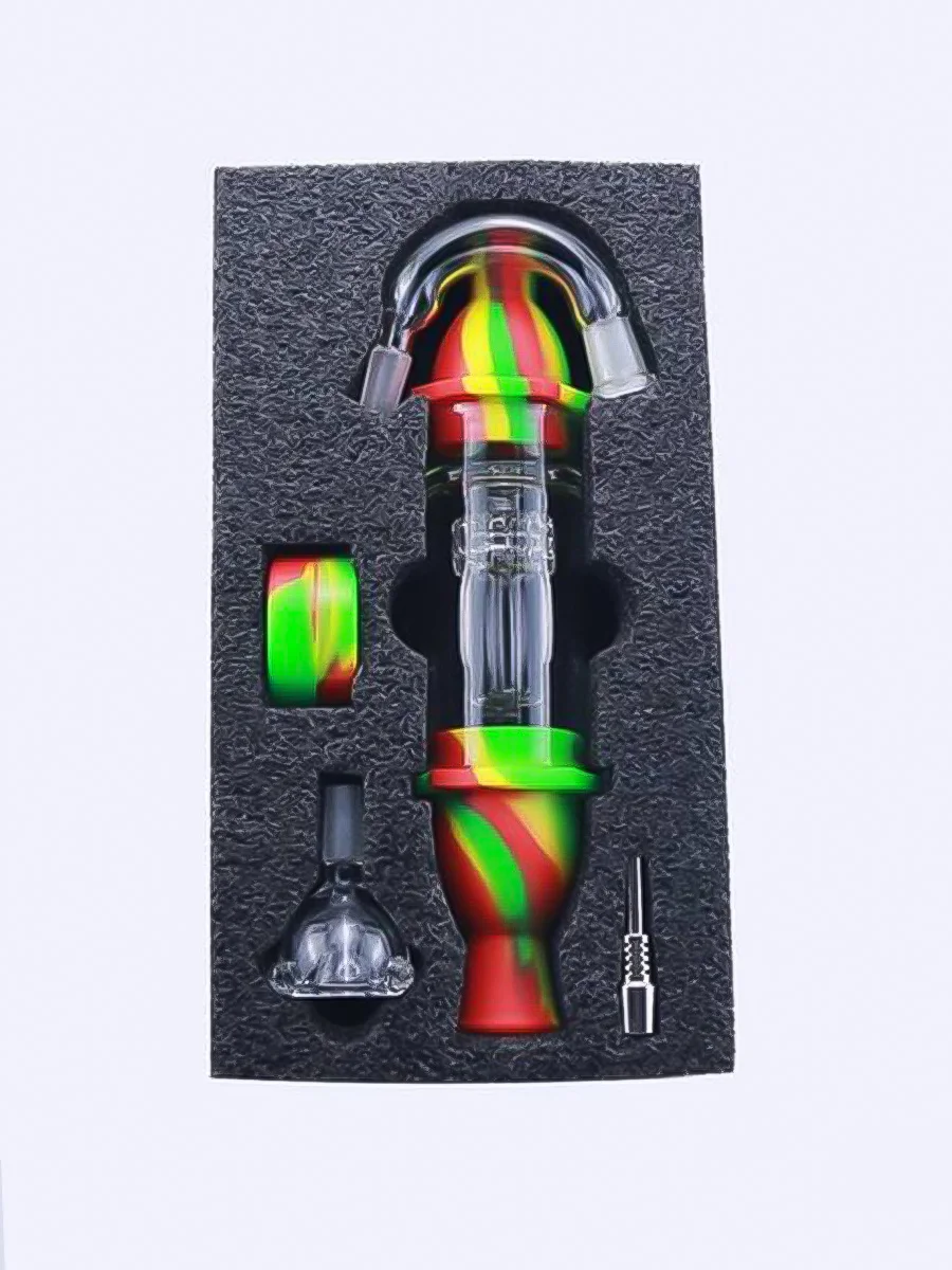 10mm Lighthouse Glass Percolator Silicone Nectar Collector2 10mm Lighthouse Glass Percolator Silicone Nectar Collector2