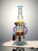 10.5" Cool facial sculpture showerhead Perc Glass Bong, Color: Red, 2 image 10.5" Cool facial sculpture showerhead Perc Glass Bong, Color: Red, 2 image
