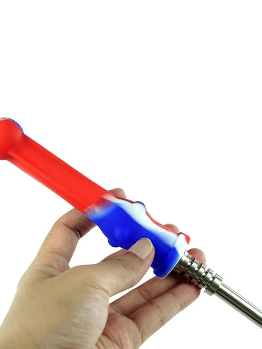 Mini Camouflage Silicone Nectar Collector Kit, Color: Blue, 3 image