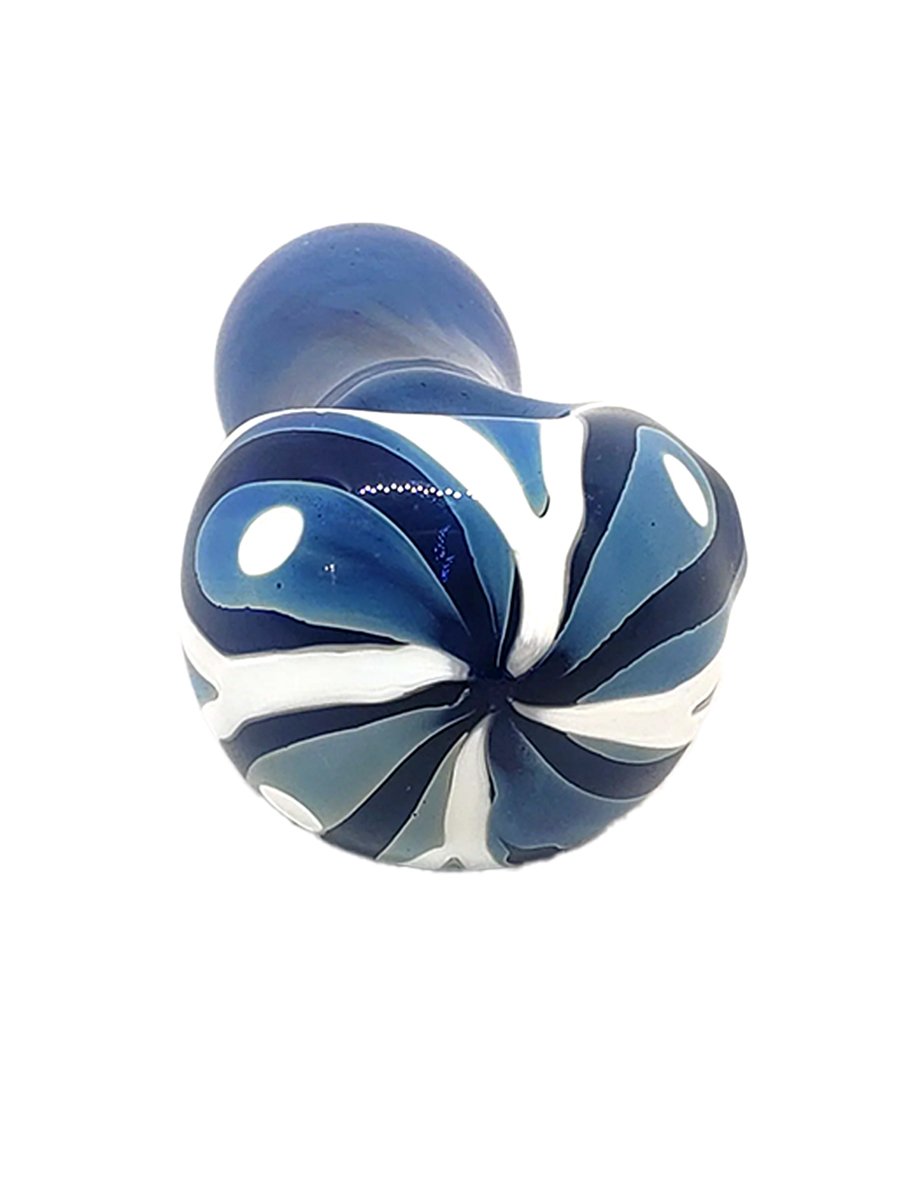 Blue Stripe Pattern Glass  Pipe Blue Stripe Pattern Glass  Pipe