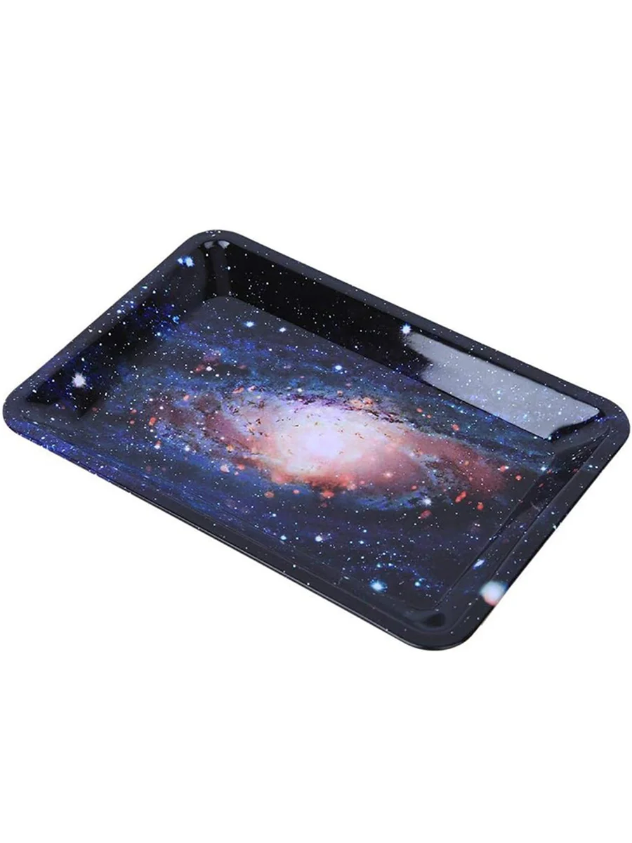 Starry Sky Tinplate Rolling Tray side