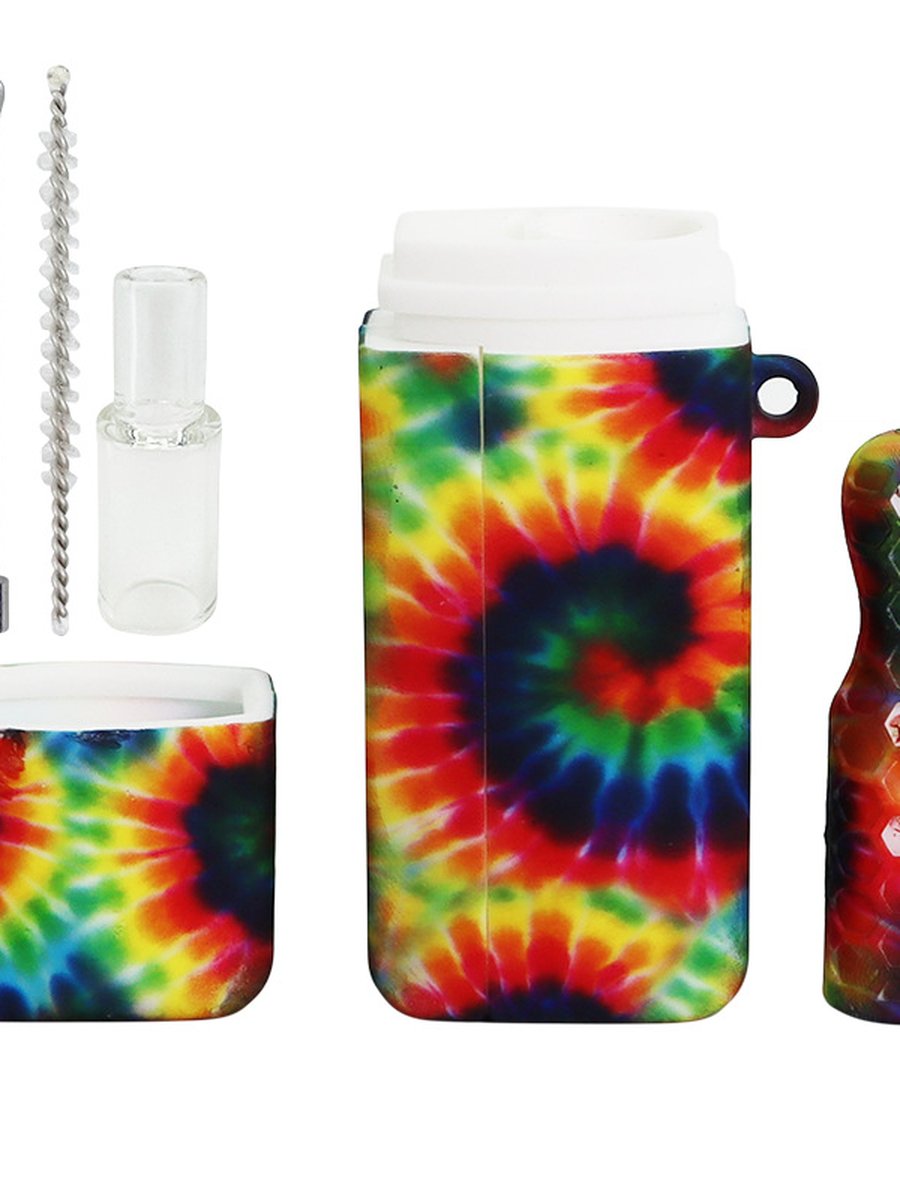 Silicone Glass Smoking Pipe Kit, 6 image Silicone Glass Smoking Pipe Kit, 6 image
